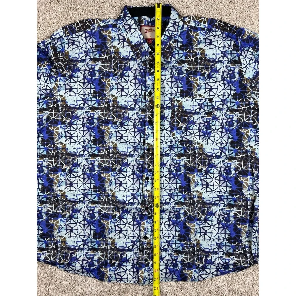 Joe Browns Y2K Abstract Shirt Blue Retro Loud Streetwear Festival 2XL - Picture 3 of 8